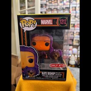 Funko Pop! Vinyl:‎ Marvel - Kate Bishop with Lucky (Black Light) - Target...